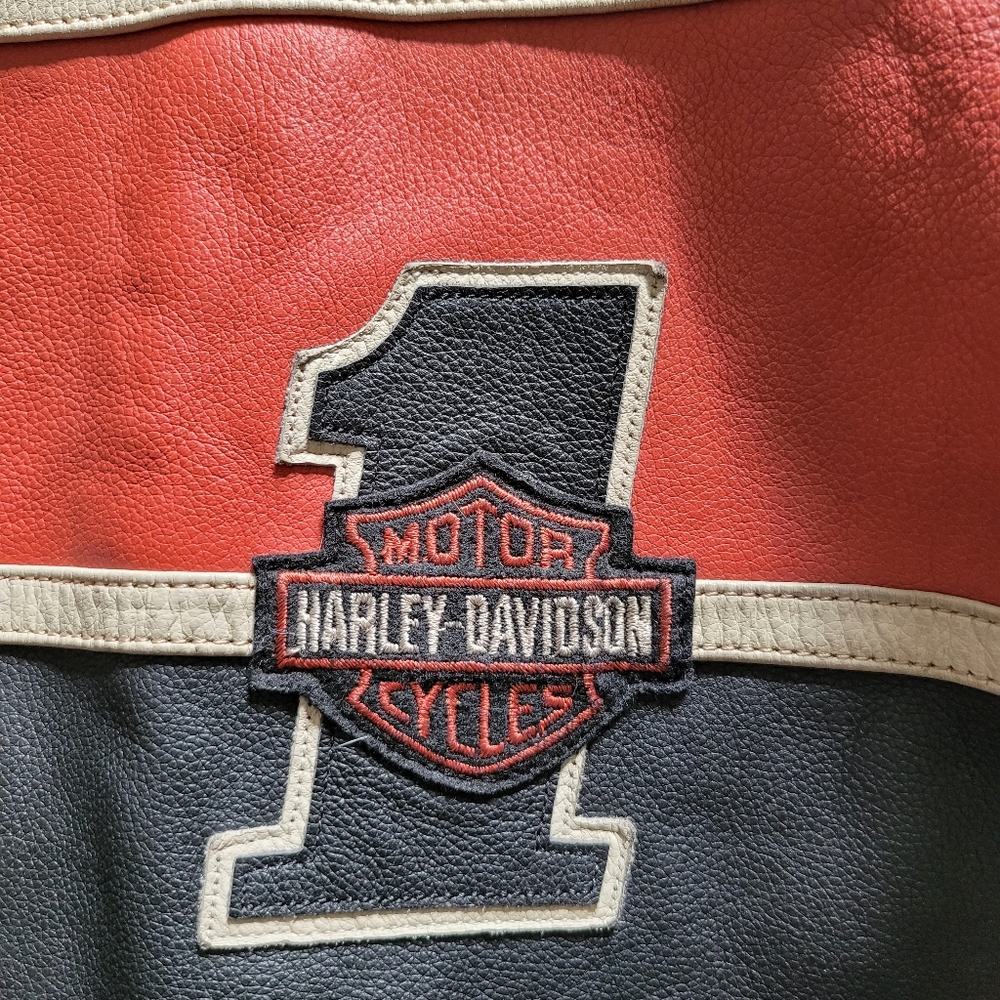 Mens Harley-Davidson #1 Black & Orange Jacket
